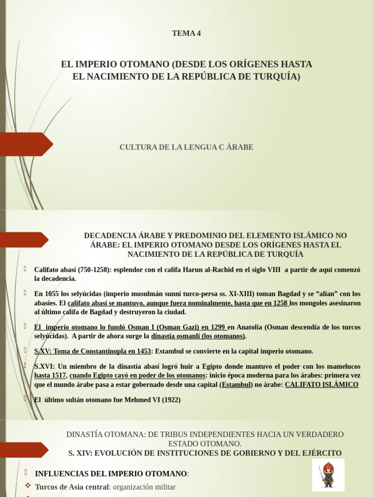 Tema 4. El Imperio Otomano | PDF | imperio Otomano | Mustafa Kemal Atatürk