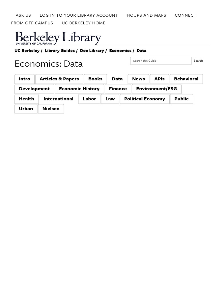Data - Economics - Library Guides at UC Berkeley Economic Series Plus ...