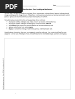 Rock Cycle Worksheet | PDF | Rock (Geology) | Sedimentary Rock