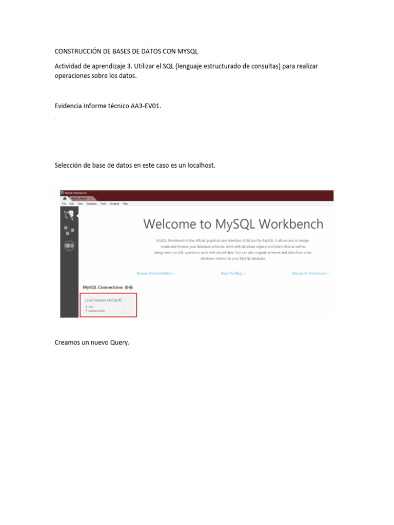 Construcción de Bases de Datos Con Mysql | PDF