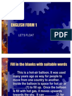 English Form 1 Lets Float