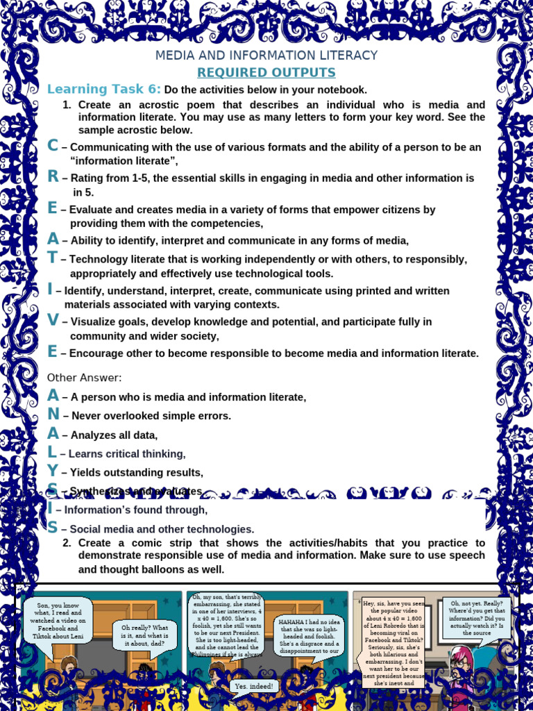 Media and Information Literacy | PDF | Information | Literacy
