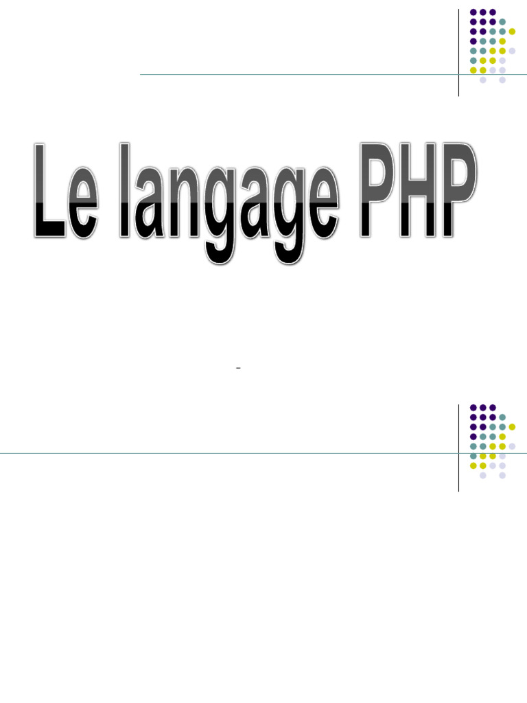 Introduction au langage PHP et ses bases | PDF | PHP | Variable ...