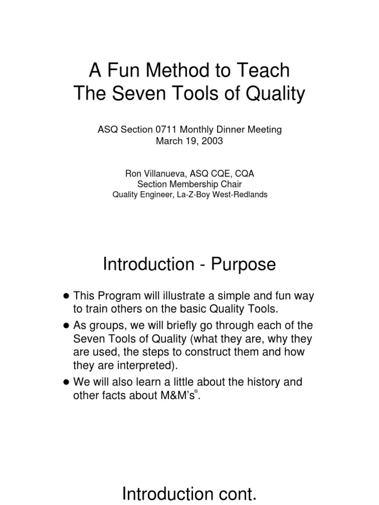 7 Quality Tools | PDF | Technology & Engineering
