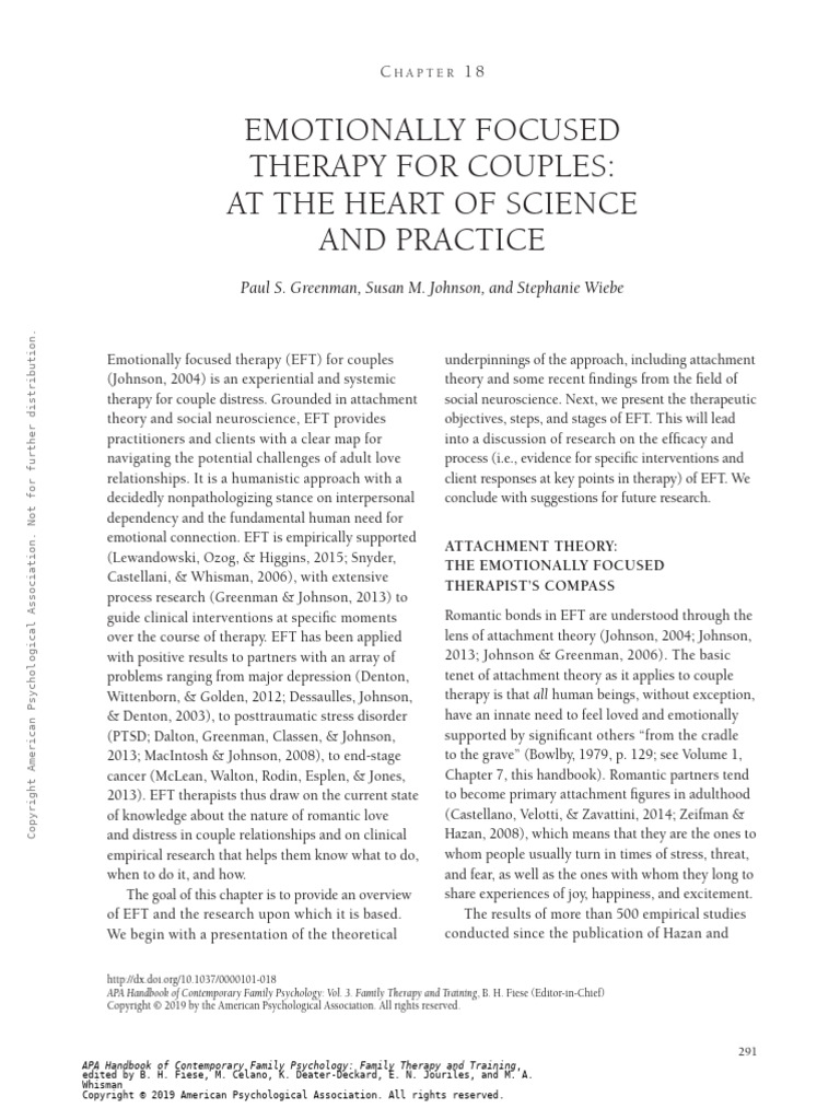 Overview of Emotionally Focused Therapy | PDF | Attachment Theory ...