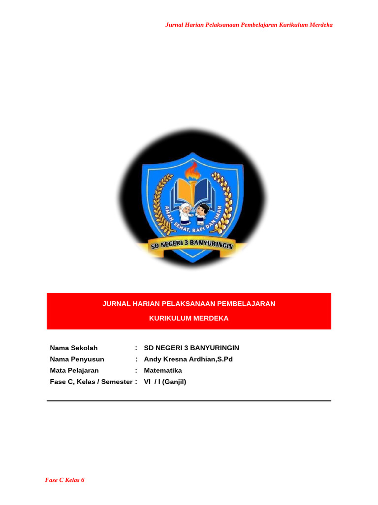 Jurnal Pembelajaran Kurikulum Merdeka SD | PDF