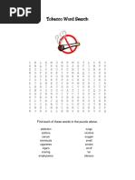 tobacco cessation word search Smoking Cessation Word Search Puzzle