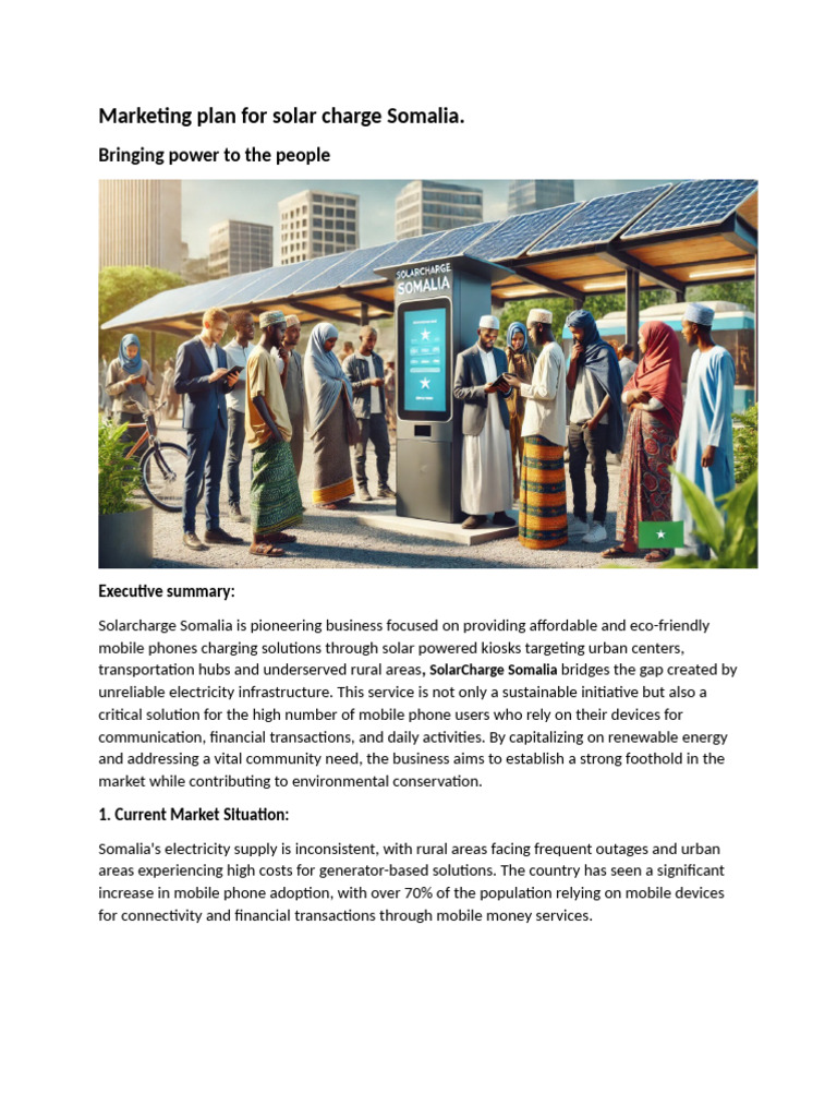 Solar Charging for Somali Communities | PDF | Renewable Energy | Solar ...