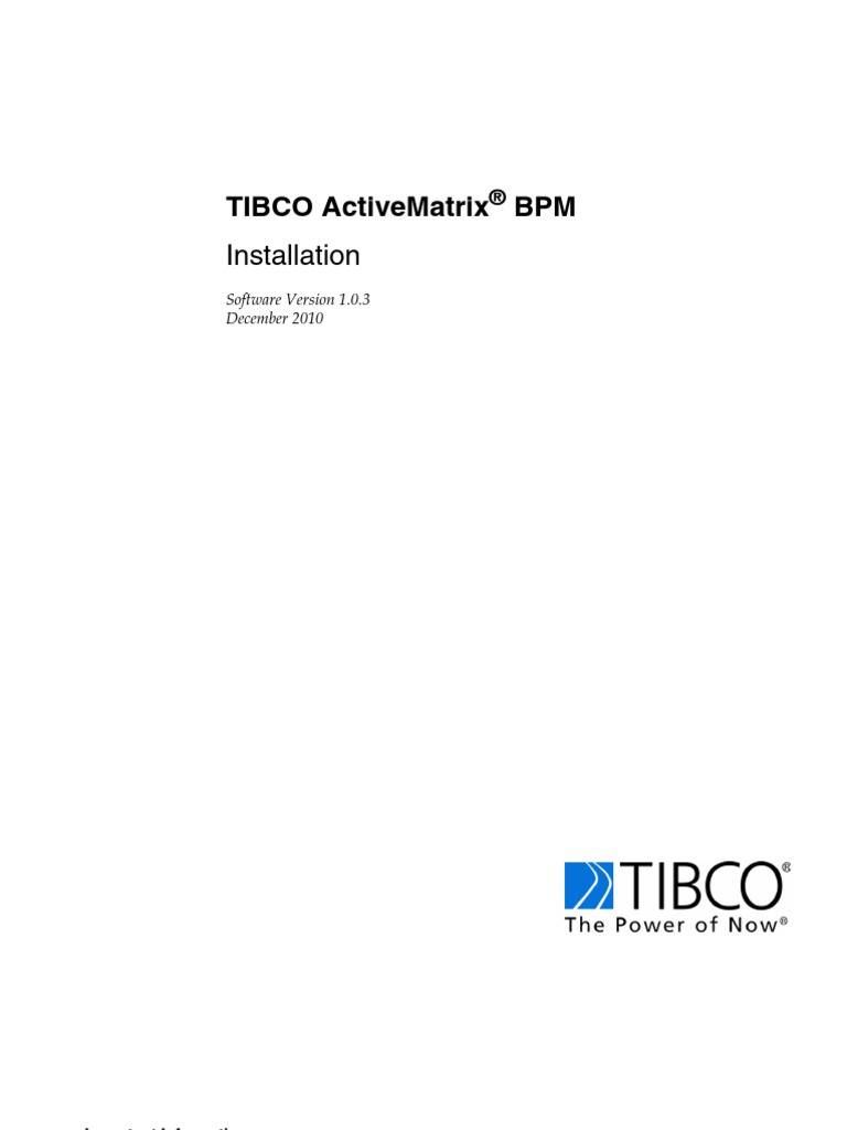 Tib Amx BPM Install | PDF | Installation (Computer Programs ...