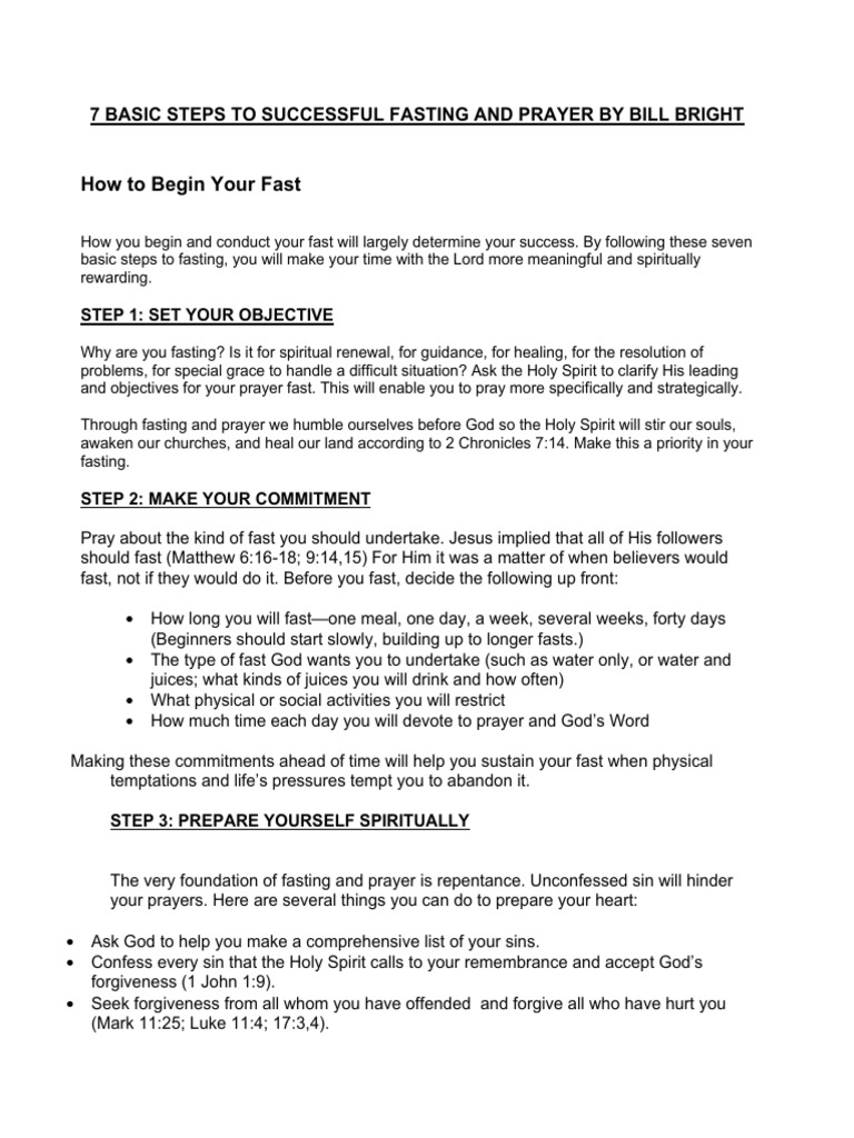 prayer-and-fasting-guide | PDF | Prayer | Forgiveness