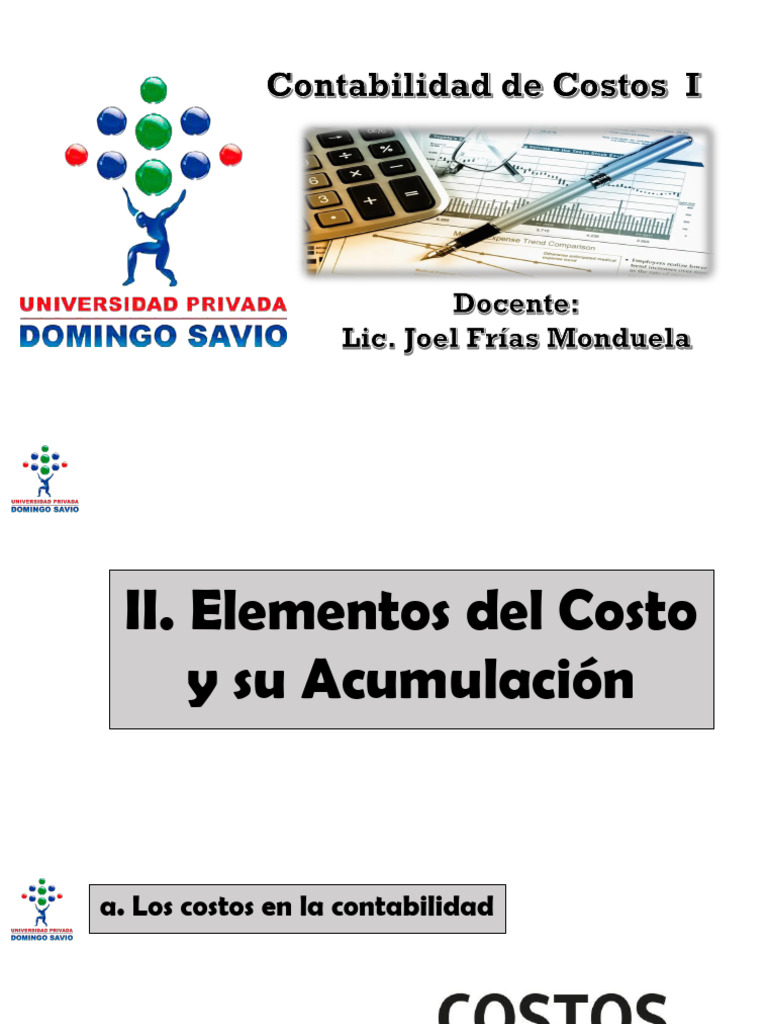 Elementos y Sistemas de Costos en Contabilidad | PDF | Costo ...