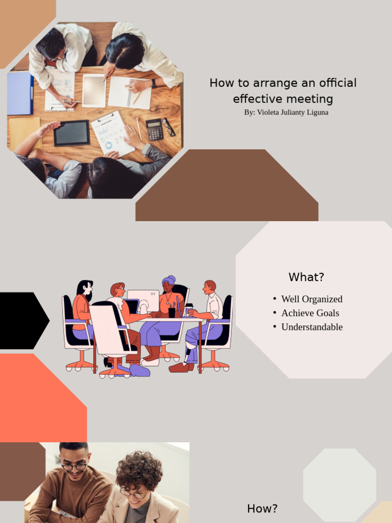 How to arrange an official effective meeting (canva) | PDF