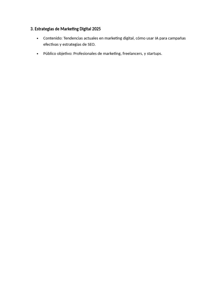 Estrategias de Marketing Digital 2025 | PDF
