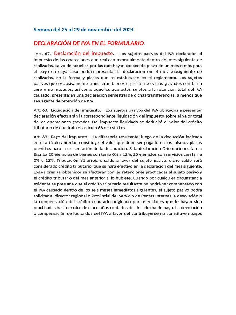 Guía de Declaración de IVA 2024 | PDF | Impuestos | Impuesto al valor ...