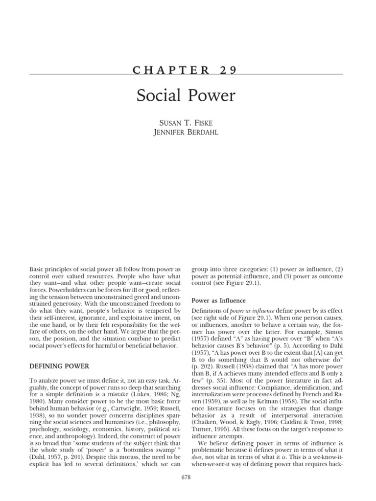 Understanding Social Power Dynamics | PDF | Power (Social And Political ...