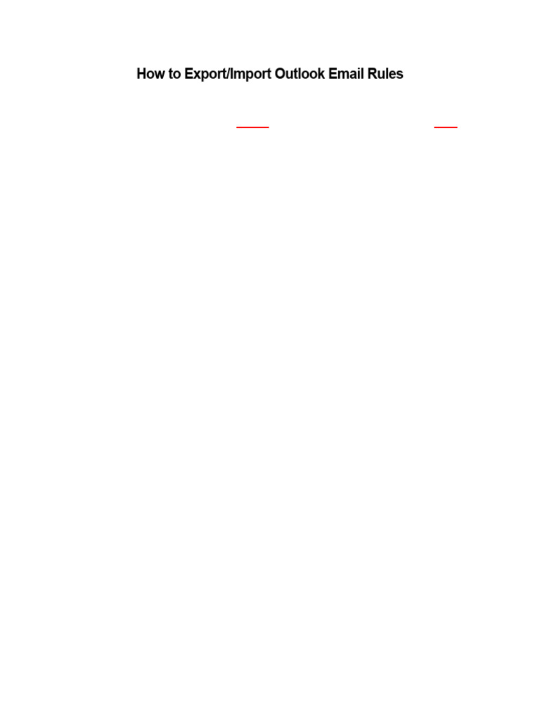 Import Outlook Rules
