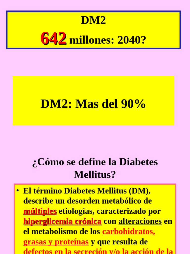 T6 - DM2 PARA PREGRADO 2024 , corta, ALUMNOS 2024 | PDF | Diabetes ...
