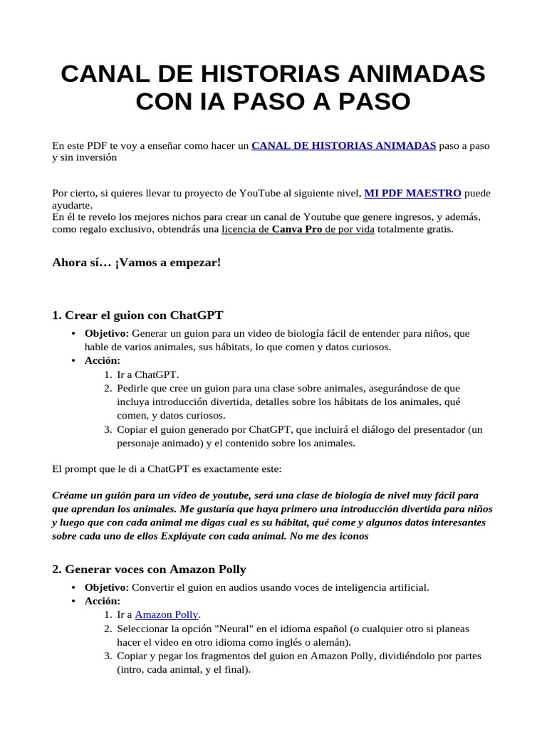 Crea un Canal de Historias Animadas | PDF | Youtube