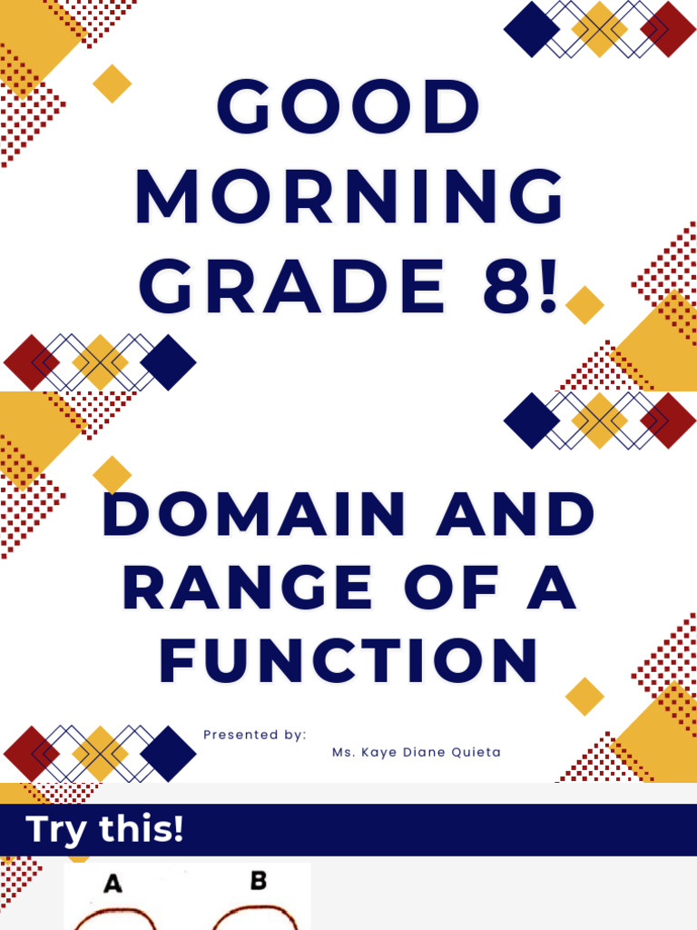 Domain and Range of A Function | PDF | Function (Mathematics ...