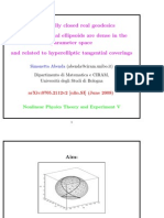 Simonetta Abenda - Algebraically Closed Real Geodesics On N-Dimensional Ellipsoids Are Dense in The Parameter Space and Related To Hyperelliptic Tangential Coverings