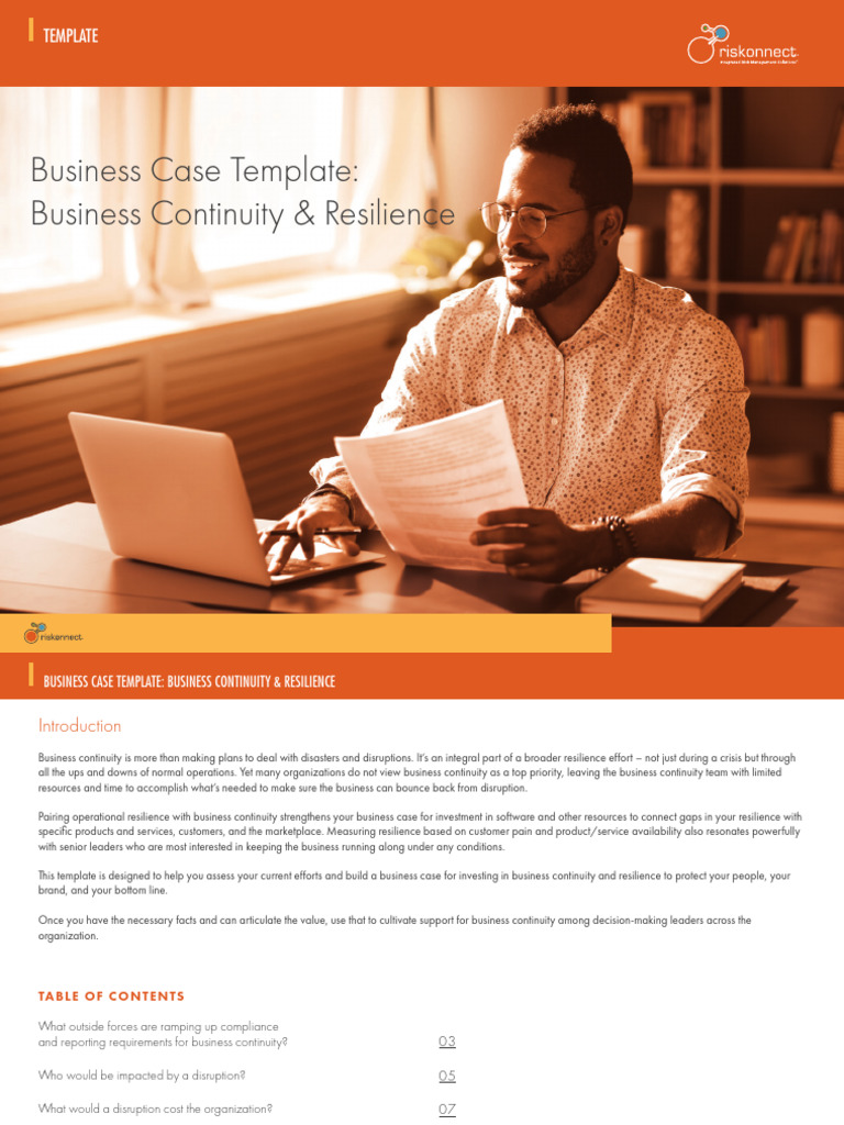 Business Case Template BCR 8 23 | PDF | Risk | Risk Management