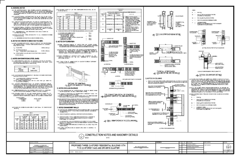 Structural Drawing Guidelines and Notes | PDF | Concrete | Column