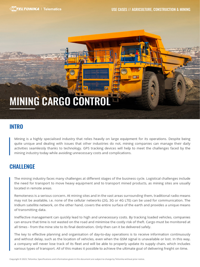 Mining Cargo Control en 2 | PDF | Information And Communications ...