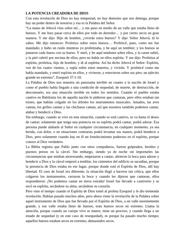 Poder Transformador de la Palabra de Dios | PDF | Jesús | Dios