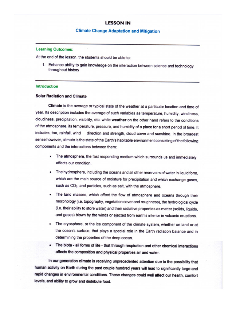 Climate Change - Detailed | PDF