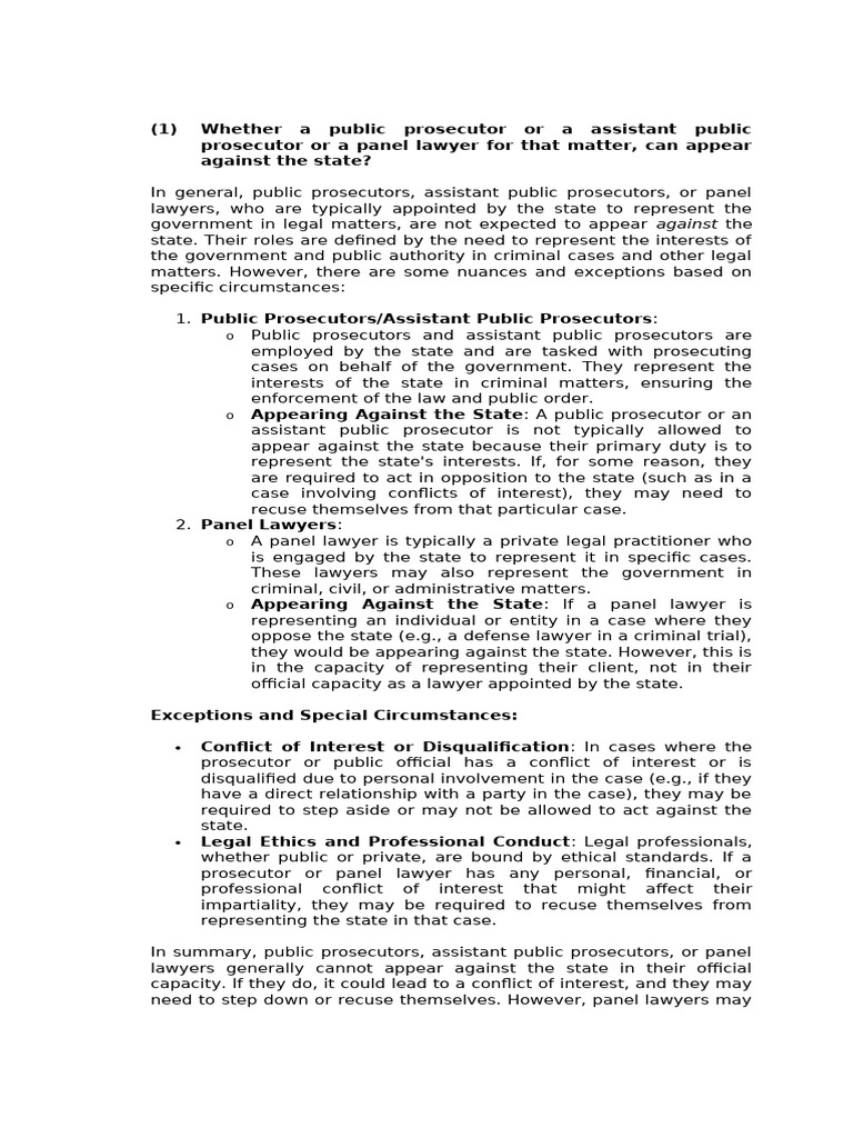 Moot Problem Pdf Prosecutor Conflict Of Interest