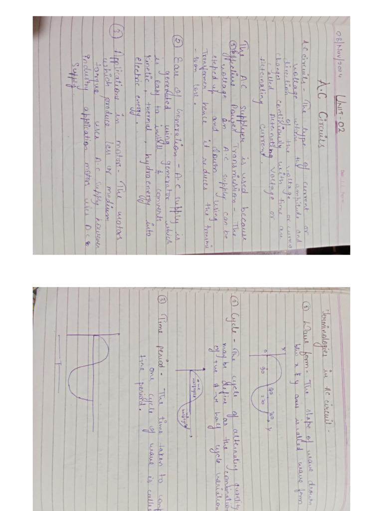Beee. Notes Ac Circuit | PDF
