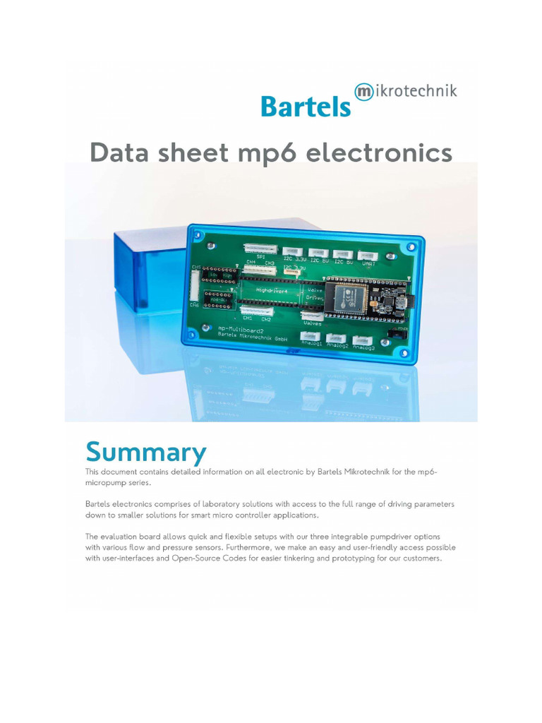 Bartels Mp6 Micropumps – Bartels mp-Lowdriver & mp-Highdriver ...