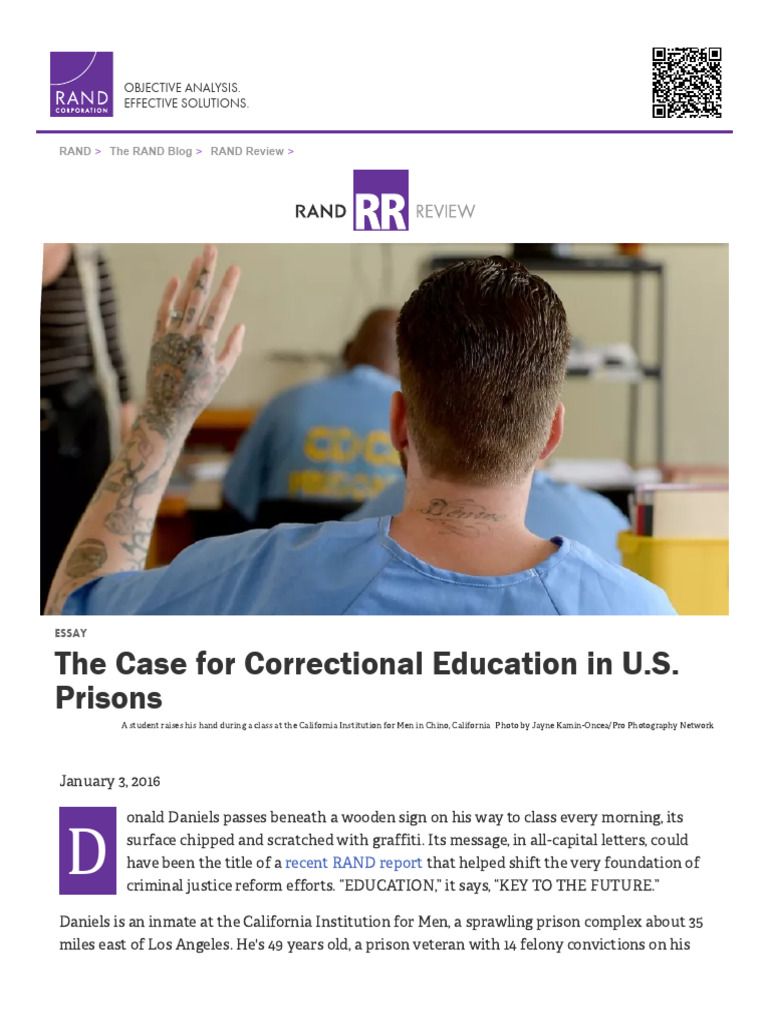 Irving - 2016 - The Case For Correctional Education in U | PDF | Prison ...
