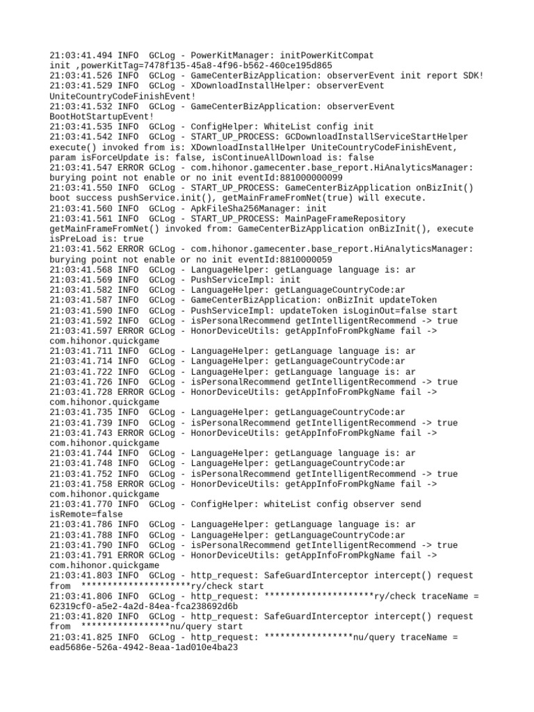 GameCenter Initialization Log Analysis | PDF | Computing | Software