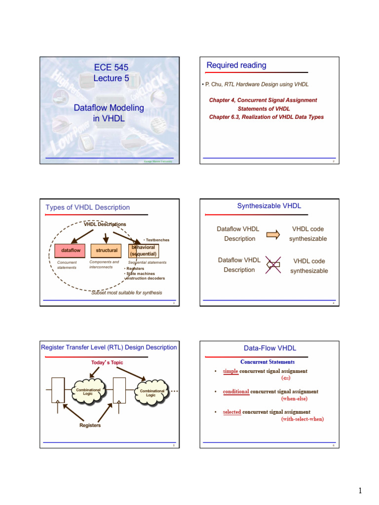 ECE545 Lecture 5 Dataflow 6 | PDF | Vhdl | Logic Synthesis