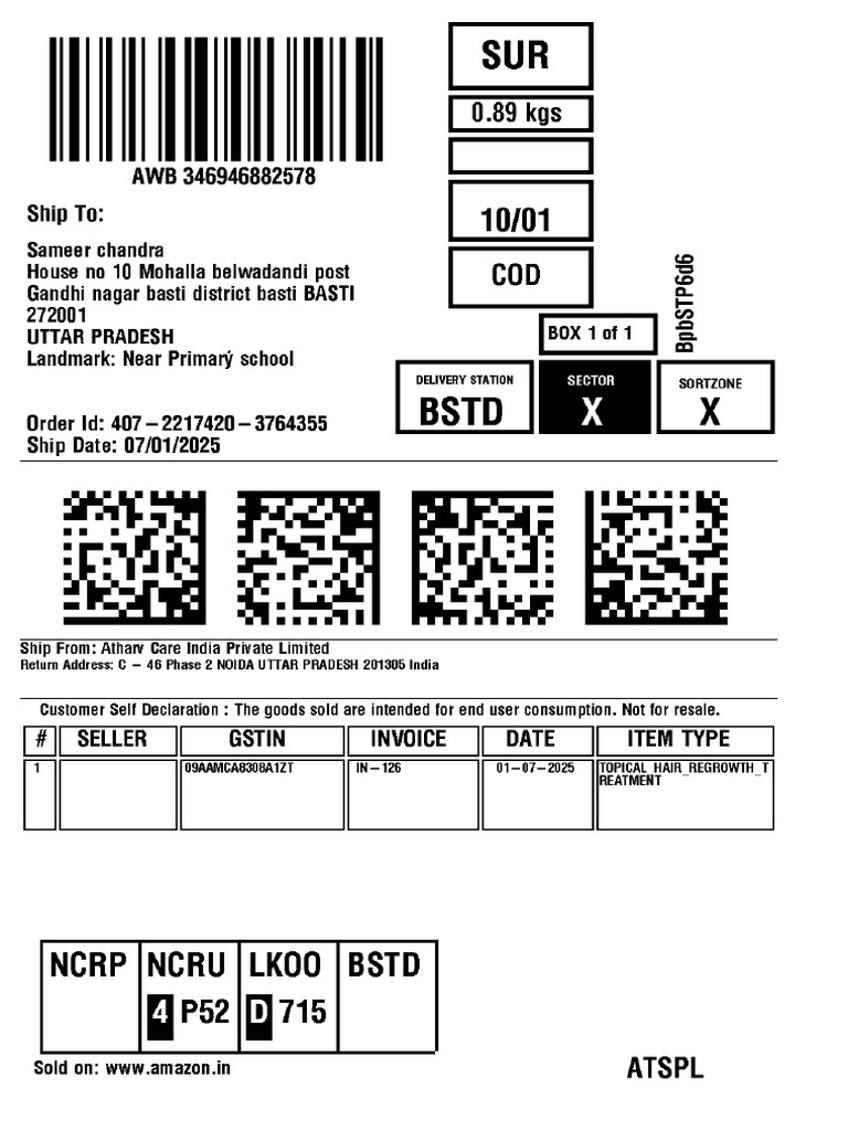 Sameer chandra | PDF | Invoice | Taxation