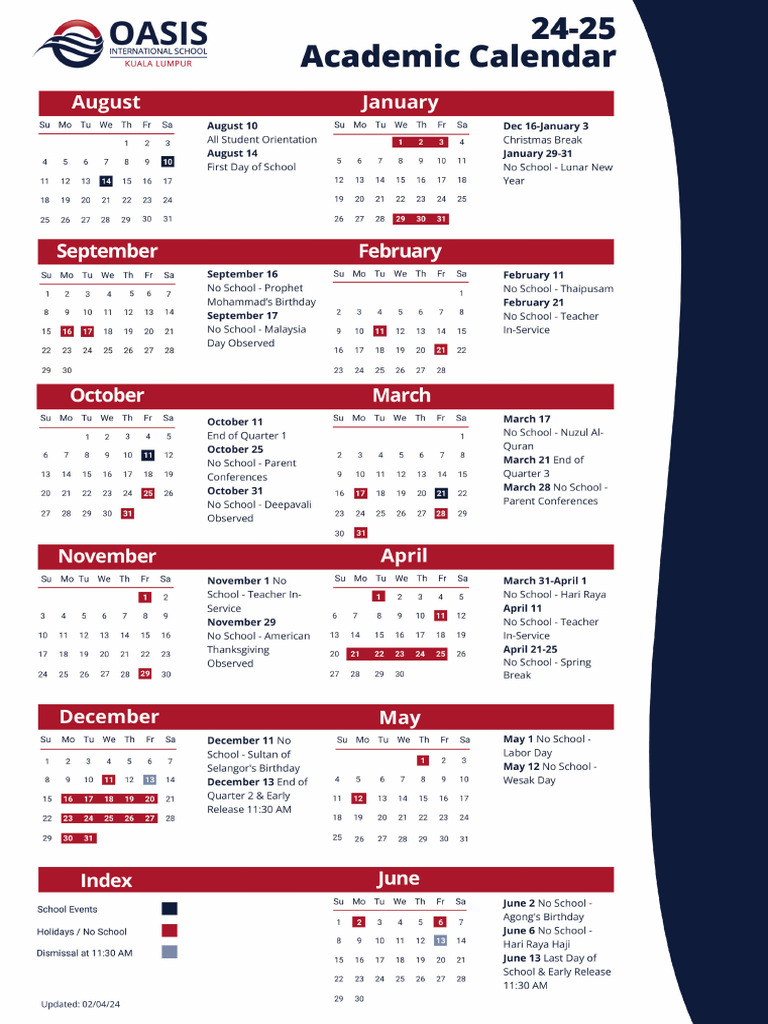 24-25 Academic Calendar | PDF