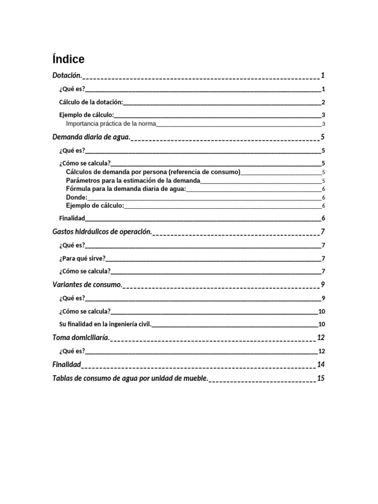 Cálculo y Demanda de Agua en Sistemas Hidráulicos | PDF | Agua ...