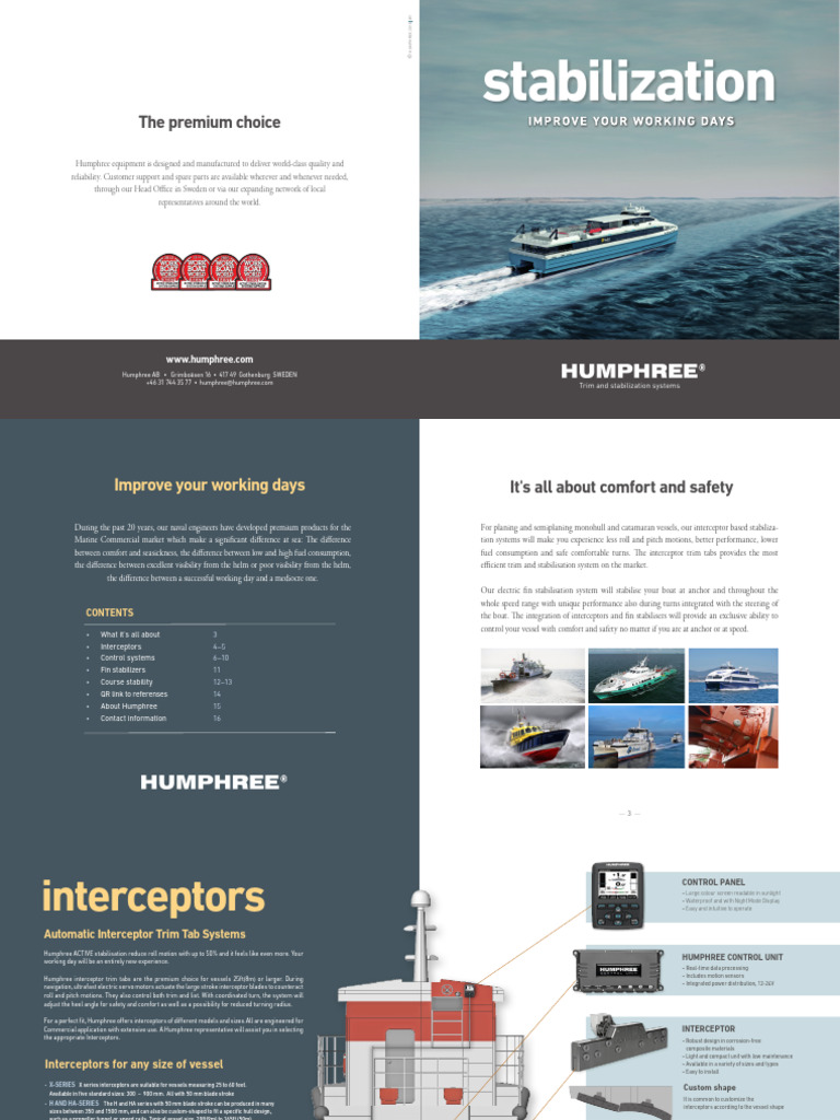 Premium Marine Stabilization Systems | PDF | Hull (Watercraft) | Fin