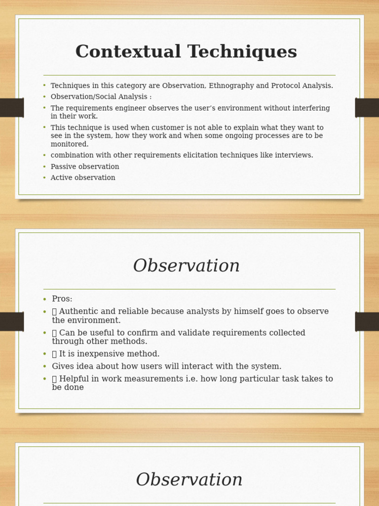 Contextual Techniques for Requirements Elicitation | PDF | Ethnography ...
