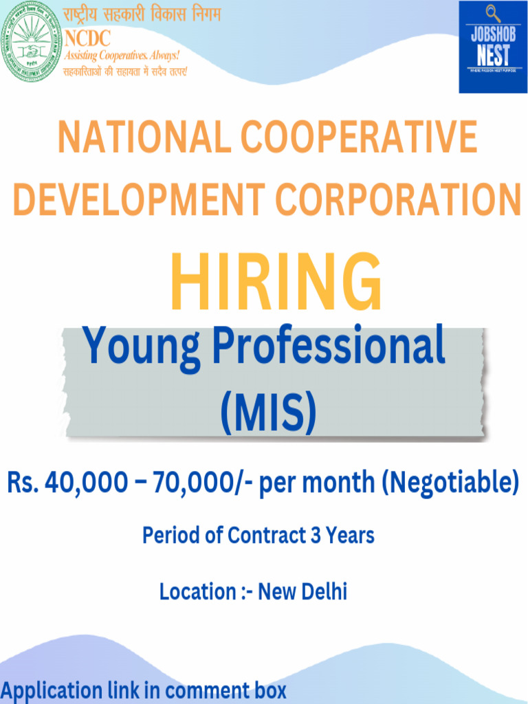Ncdc is Hiring | PDF