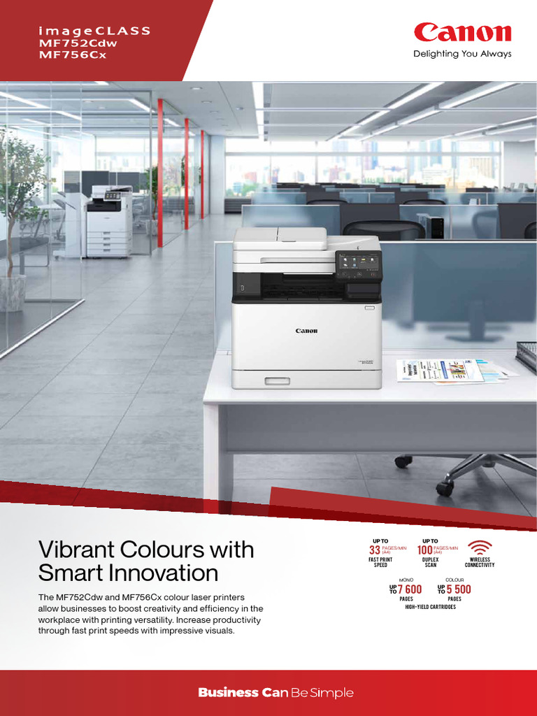 Canon MF752Cdw & MF756Cx Overview | PDF | Image Scanner | Fax
