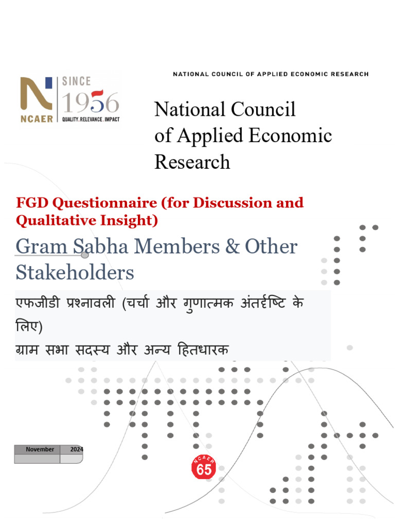 FGD Questions-Final | PDF