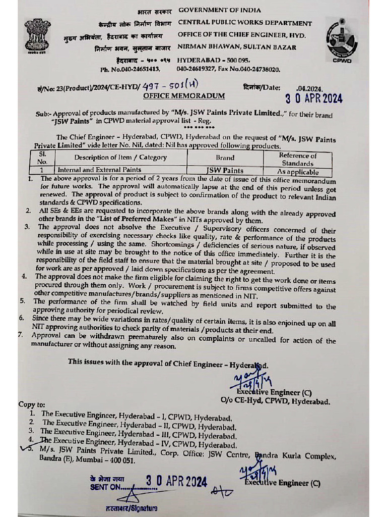 CPWD Hyderabad | PDF