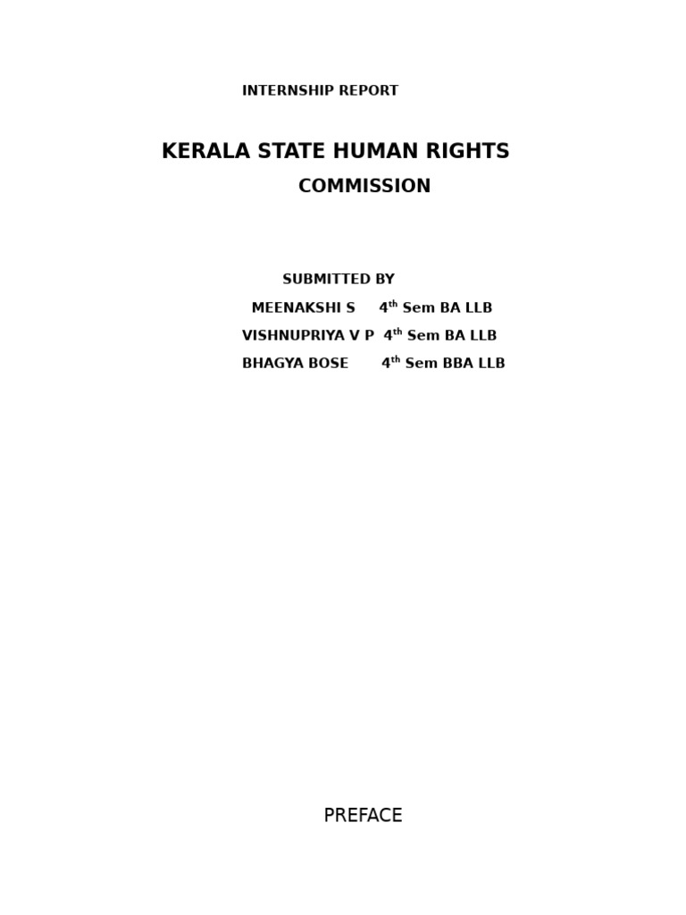 Kerala state human rights commission pdf