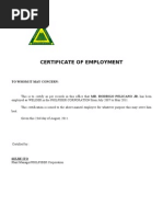 Cert Employment