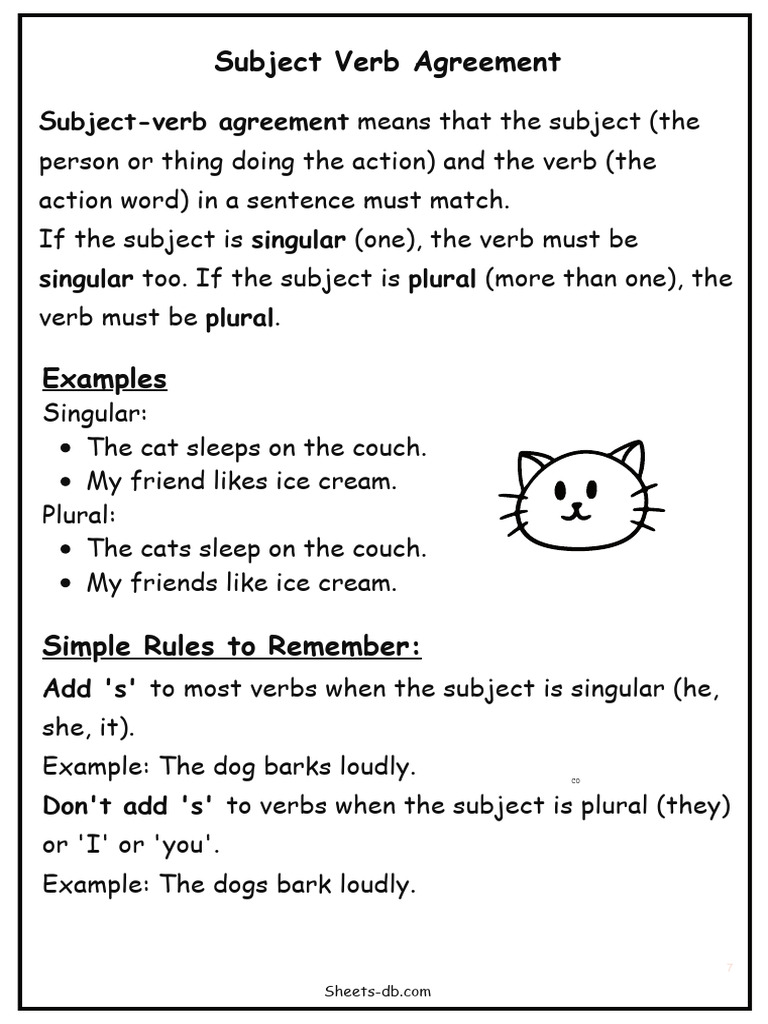 6.1.25 Chapter 1 Subject-Verb-Agreement | PDF