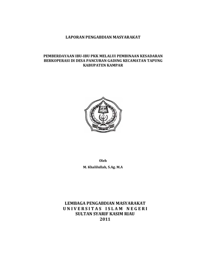 Laporan Pengabdian Masyarakat