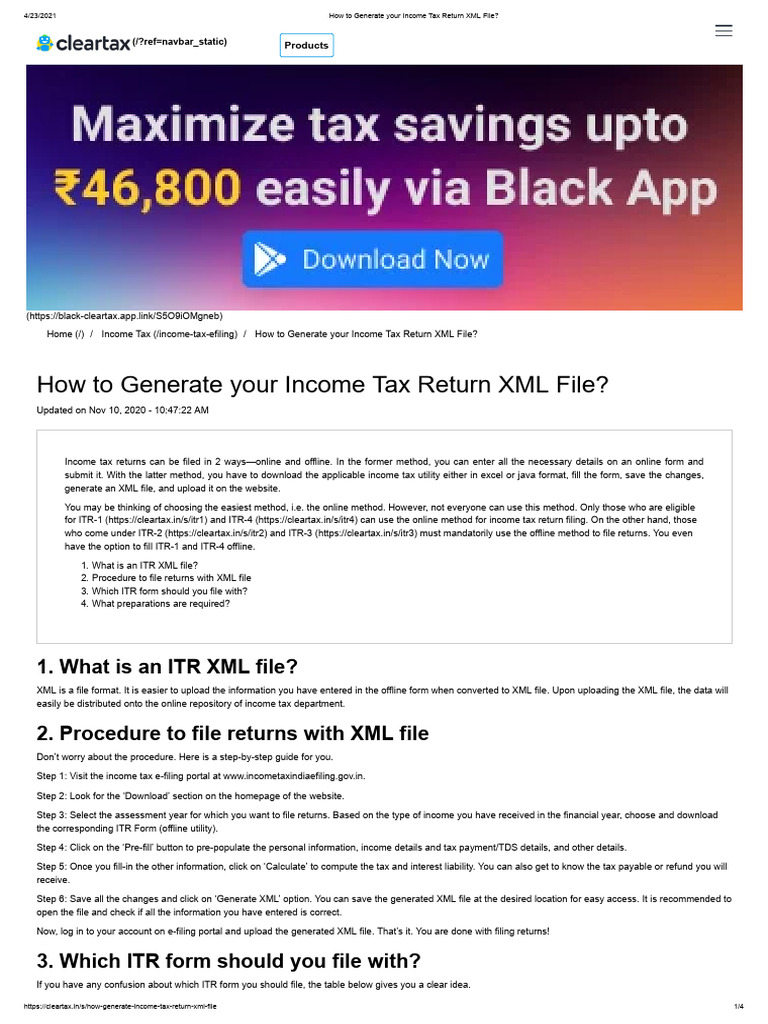 8.+Income+Tax+Return+XML+File | PDF | Payments | Government Finances