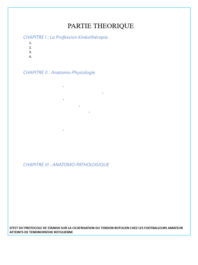 Protocole de Stanish et cicatrisation du tendon | PDF | Genou ...